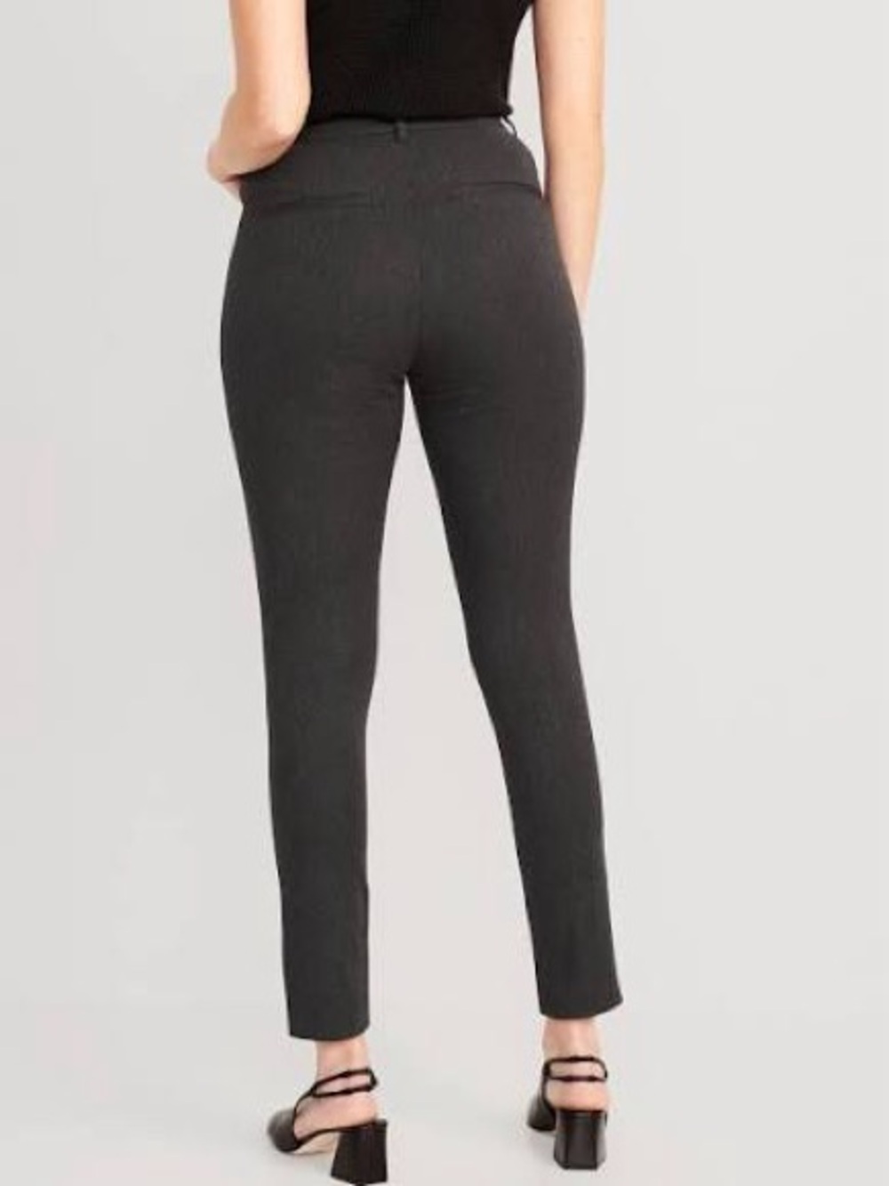 NWT Old Navy Curvy High-Waisted Pixie Skinny Ankle Pants Dark Heather Gray